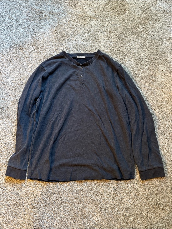 Marine Layer Other - Marine Layer Charcoal Long-Sleeve Henley Shirt